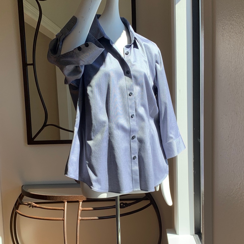 Coldwater Creek Blue Button-Down Shirt